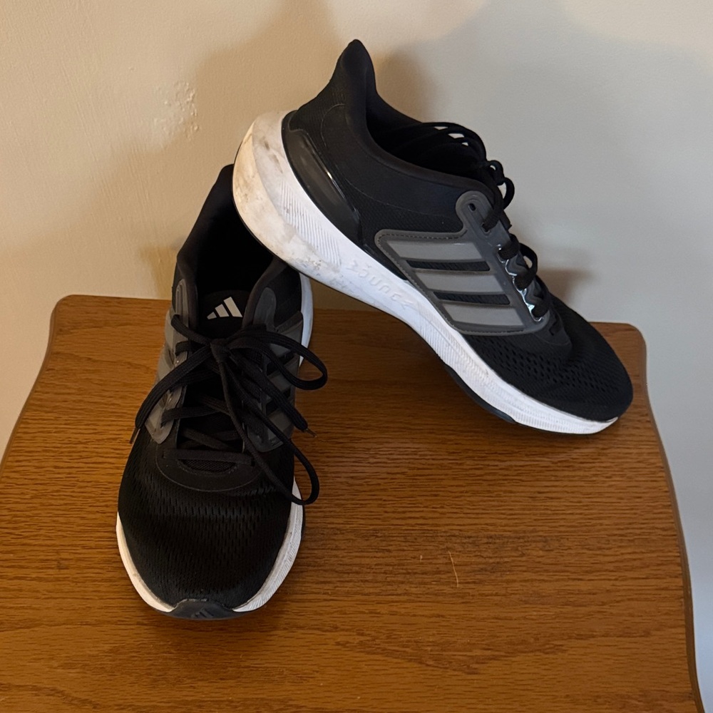 Adidas Black and Gray Athletic Shoes